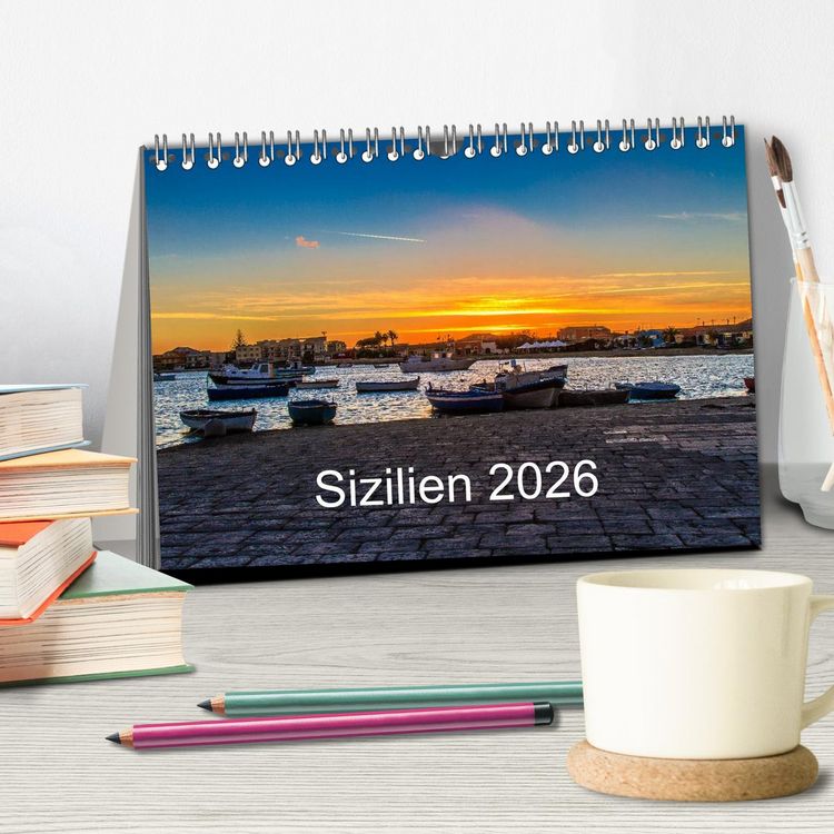 Produktbild: Sizilien 2026 (Tischkalender 2026 DIN A5 quer), CALVENDO Monatskalender