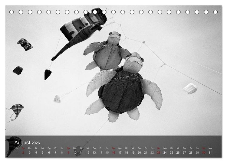 Produktbild: Wangerooge Noir (Tischkalender 2026 DIN A5 quer), CALVENDO Monatskalender