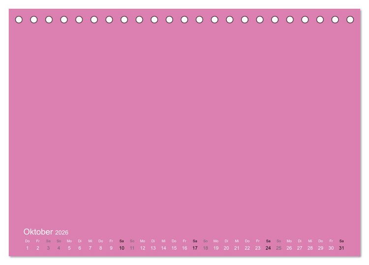 Produktbild: Bastelkalender - Pink (Tischkalender 2026 DIN A5 quer), CALVENDO Monatskalender