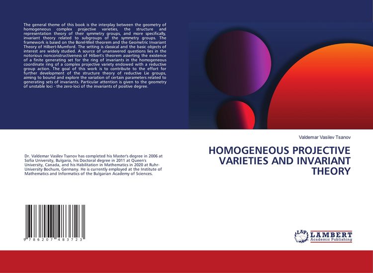 Produktbild: HOMOGENEOUS PROJECTIVE VARIETIES AND INVARIANT THEORY
