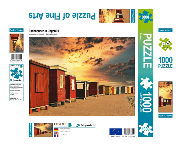 Produktbild: CALVENDO Puzzle Badeh&auml;user in Dageb&uuml;ll | 1000 Teile Lege-Gr&ouml;&szlig;e 64x48cm Foto-Puzzle f&uuml;r gl&uuml;ckliche Stunden
