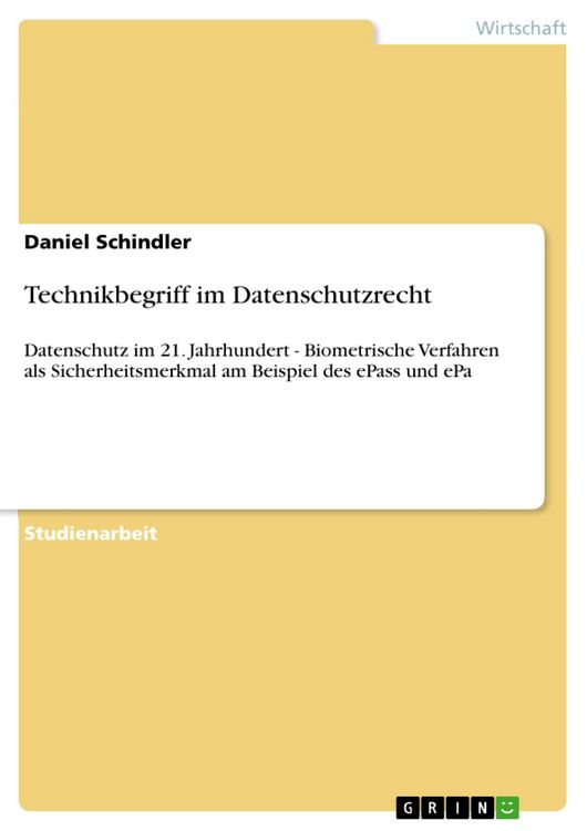 Produktbild: Technikbegriff im Datenschutzrecht