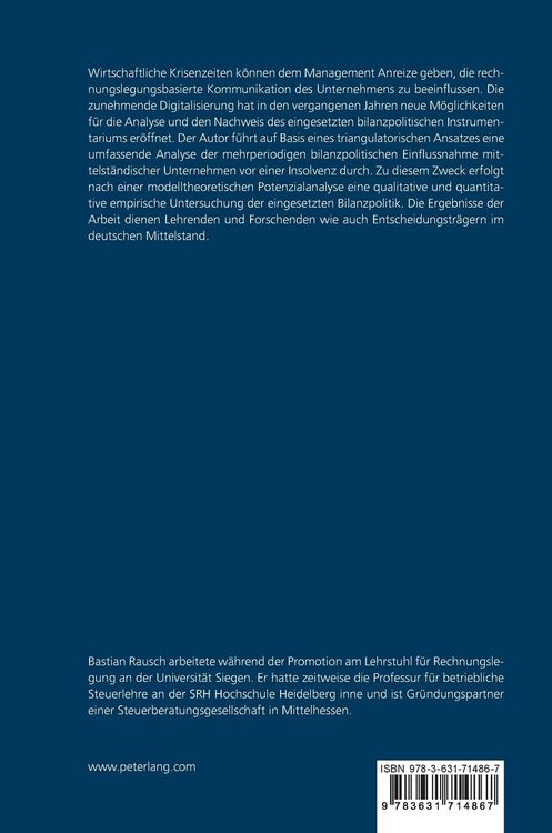 Produktbild: Rechnungslegung in wirtschaftlichen Krisenzeiten