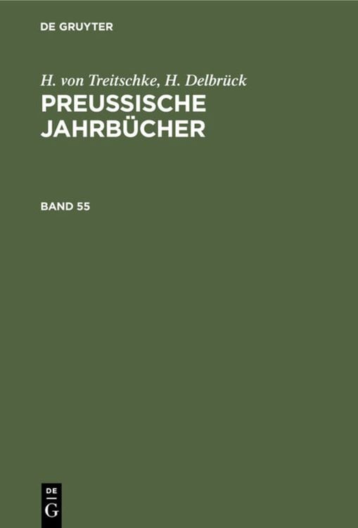 Produktbild: Preußische Jahrbücher. Band 55