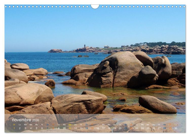 Produktbild: BRETAGNE La C&ocirc;te de granit rose (Calendrier mural 2026 DIN A3 vertical), CALVENDO calendrier mensuel