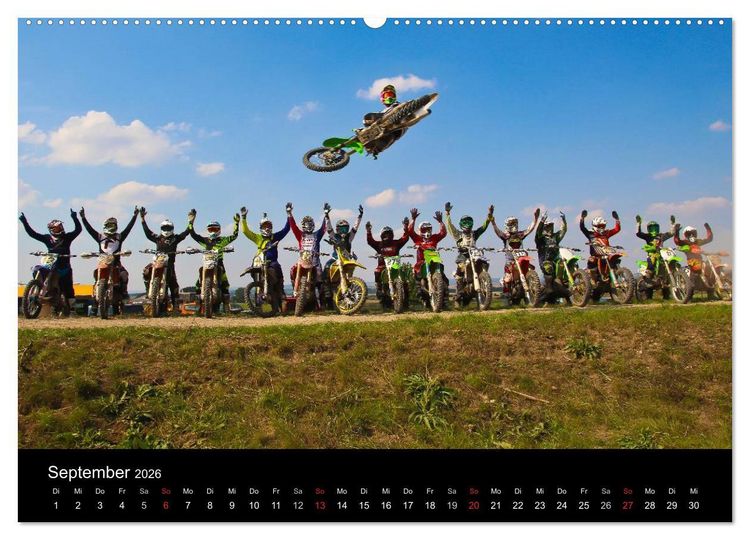 Produktbild: Motocross Kalender - Emotionen auf 2 R&auml;dern (hochwertiger Premium Wandkalender 2026 DIN A2 quer), Kunstdruck in Hochglanz
