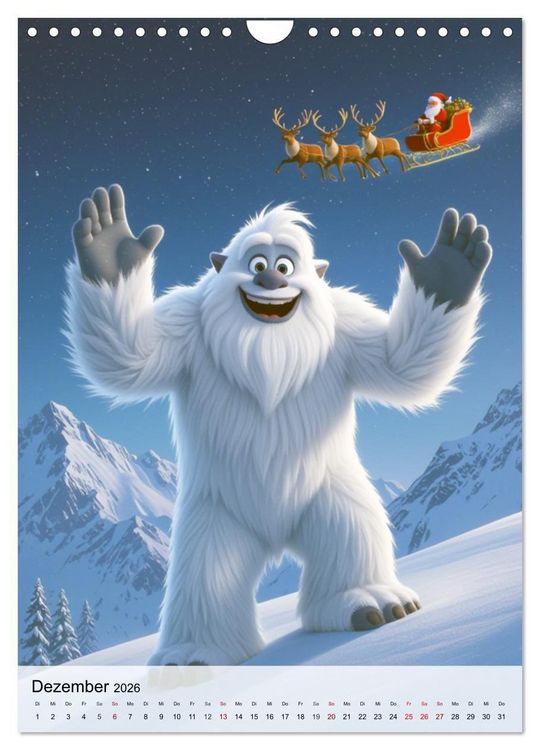 Produktbild: Das verborgene Dorf der Yetis (Wandkalender 2026 DIN A4 hoch), CALVENDO Monatskalender