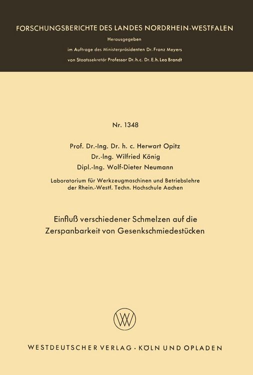 Produktbild: Einflu&szlig; verschiedener Schmelzen auf die Zerspanbarkeit von Gesenkschmiedest&uuml;cken