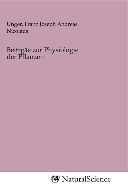 Produktbild: Beitrg&auml;e zur Physiologie der Pflanzen