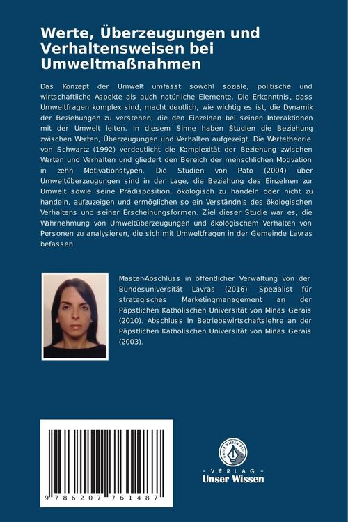 Produktbild: Werte, &Uuml;berzeugungen und Verhaltensweisen bei Umweltma&szlig;nahmen