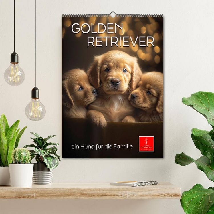 Produktbild: Golden Retriever - ein Hund f&uuml;r die Familie (Wandkalender 2026 DIN A2 hoch), CALVENDO Monatskalender