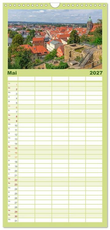 Produktbild: Familienplaner 2027 - Unterwegs in Pirna mit 5 Spalten (Wandkalender, 21 x 45 cm) CALVENDO