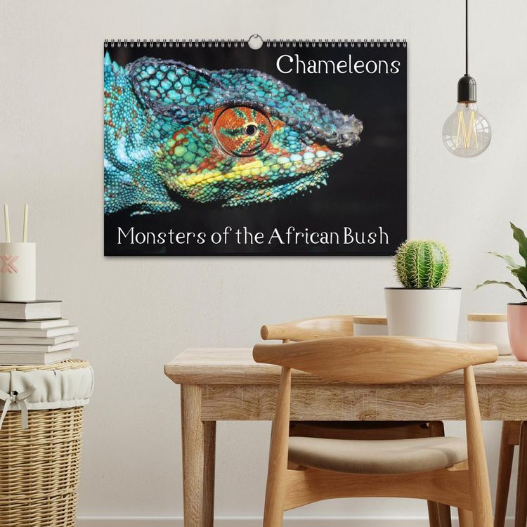Produktbild: Chameleons Monsters of the African Bush (Wall Calendar 2026 DIN A3 landscape), CALVENDO 12 Month Wall Calendar