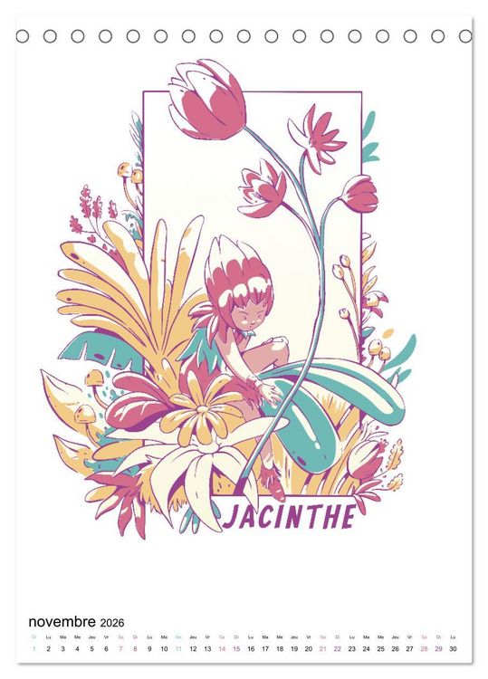 Produktbild: Monde enchant&eacute; de fleurs (Calendrier de bureau 2026 DIN A5 horizontal), CALVENDO calendrier mensuel