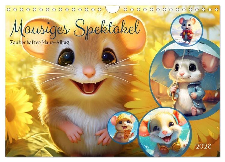 Produktbild: Mausiges Spektakel. Zauberhafter Maus-Alltag (Wandkalender 2026 DIN A4 quer), CALVENDO Monatskalender