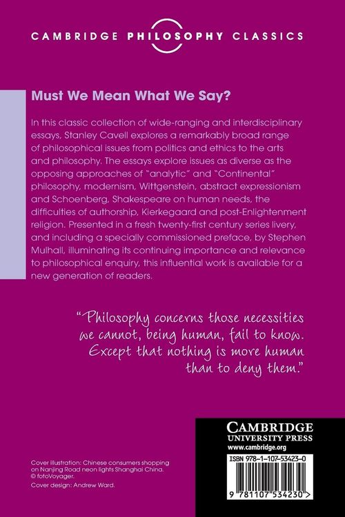 Produktbild: Must We Mean What We Say?