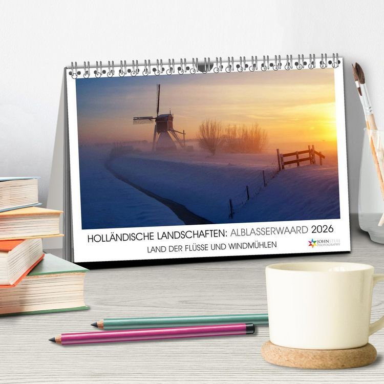 Produktbild: HOLL&Auml;NDISCHE LANDSCHAFTEN: ALBLASSERWAARD 2026 (Tischkalender 2026 DIN A5 quer), CALVENDO Monatskalender