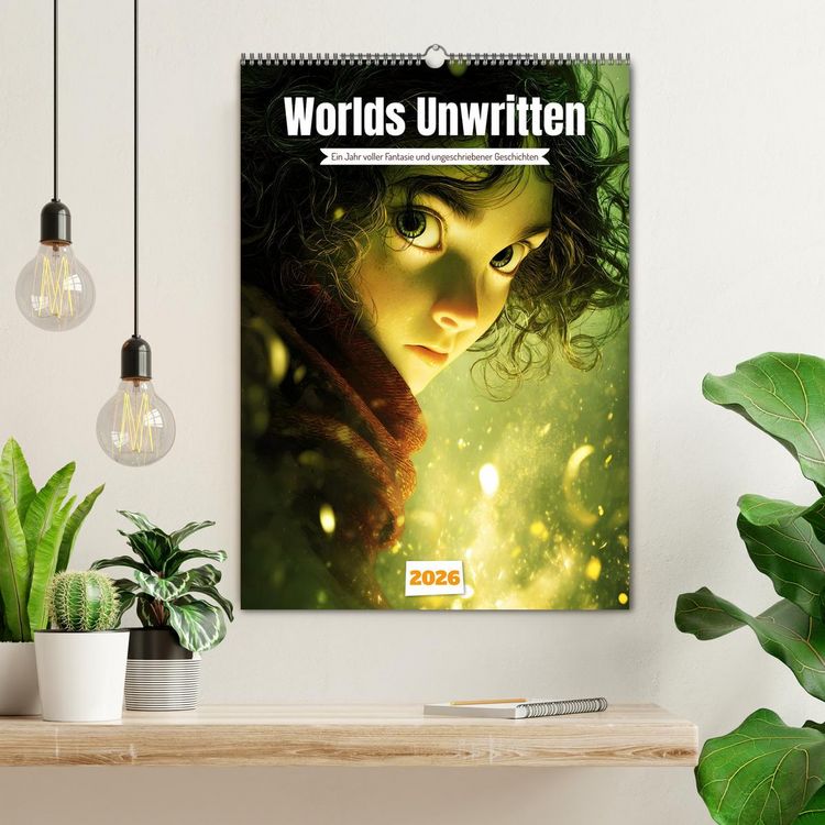 Produktbild: Worlds Unwritten (Wandkalender 2026 DIN A2 hoch), CALVENDO Monatskalender