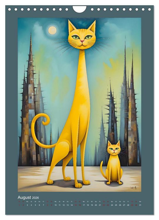 Produktbild: Buntes Katzenvolk (Wandkalender 2026 DIN A4 hoch), CALVENDO Monatskalender