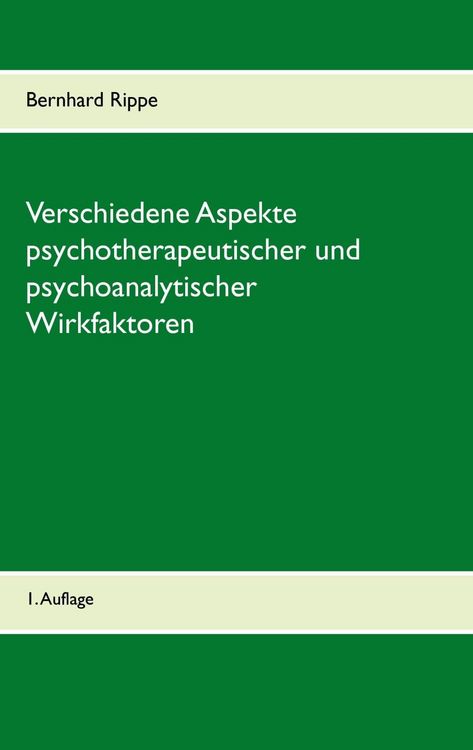 Produktbild: Verschiedene Aspekte psychotherapeutischer und psychoanalytischer Wirkfaktoren