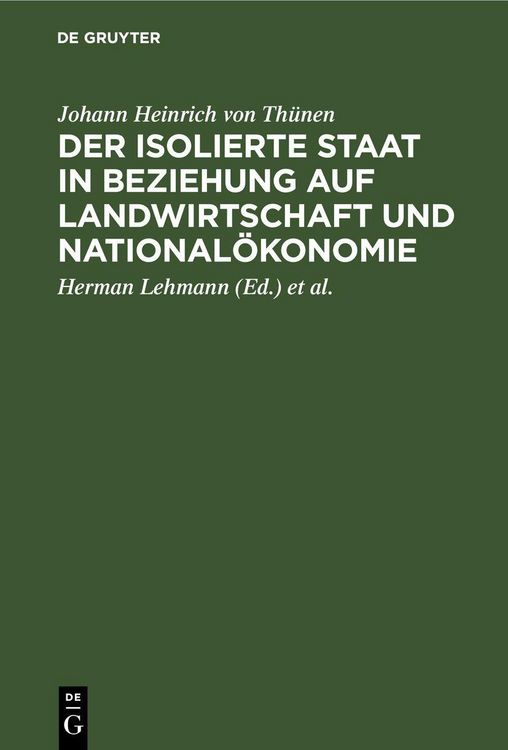 Produktbild: Der isolierte Staat in Beziehung auf Landwirtschaft und National&ouml;konomie