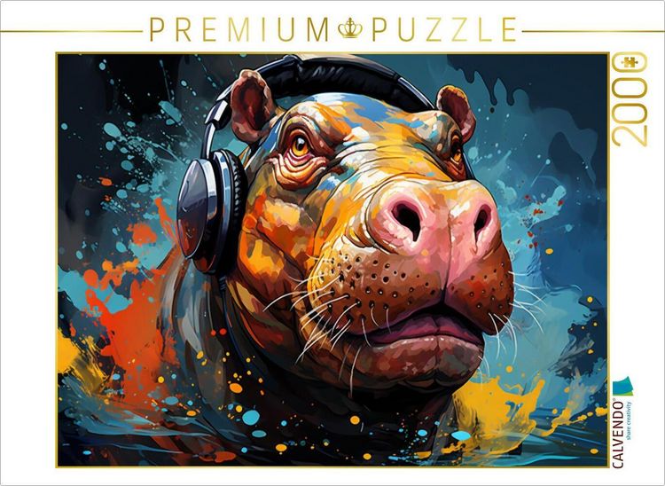 Produktbild: CALVENDO Puzzle HippoTrommel | 2000 Teile Lege-Gr&ouml;&szlig;e 90x67cm Foto-Puzzle f&uuml;r gl&uuml;ckliche Stunden