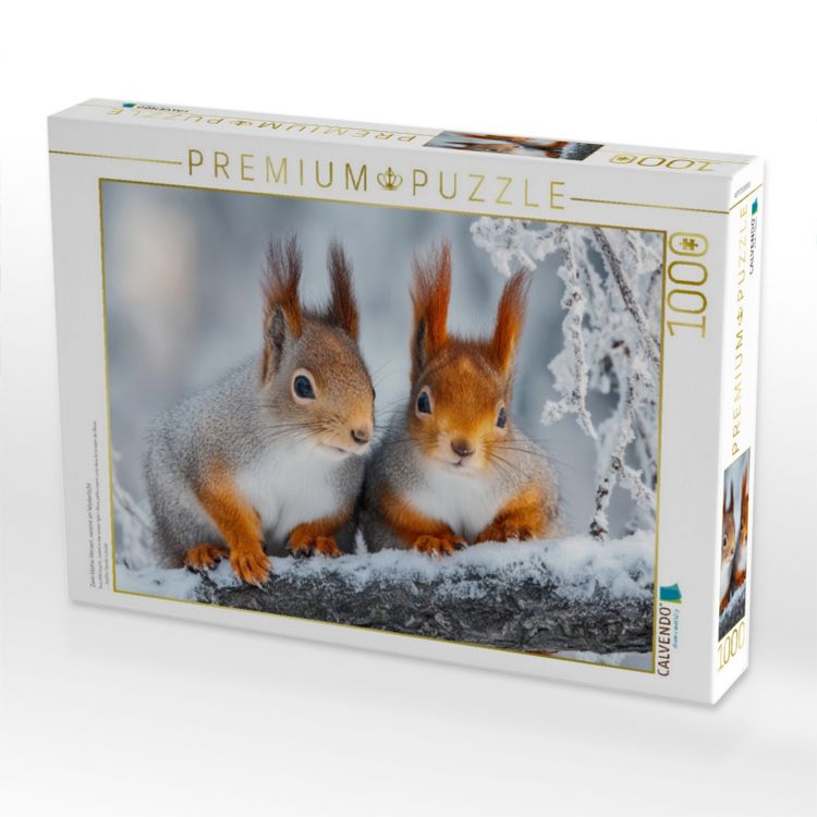 Produktbild: CALVENDO Puzzle Zwei kleine Herzen, vereint im Winterlicht | 1000 Teile Lege-Gr&ouml;&szlig;e 64x48cm Foto-Puzzle f&uuml;r gl&uuml;ckliche Stunden