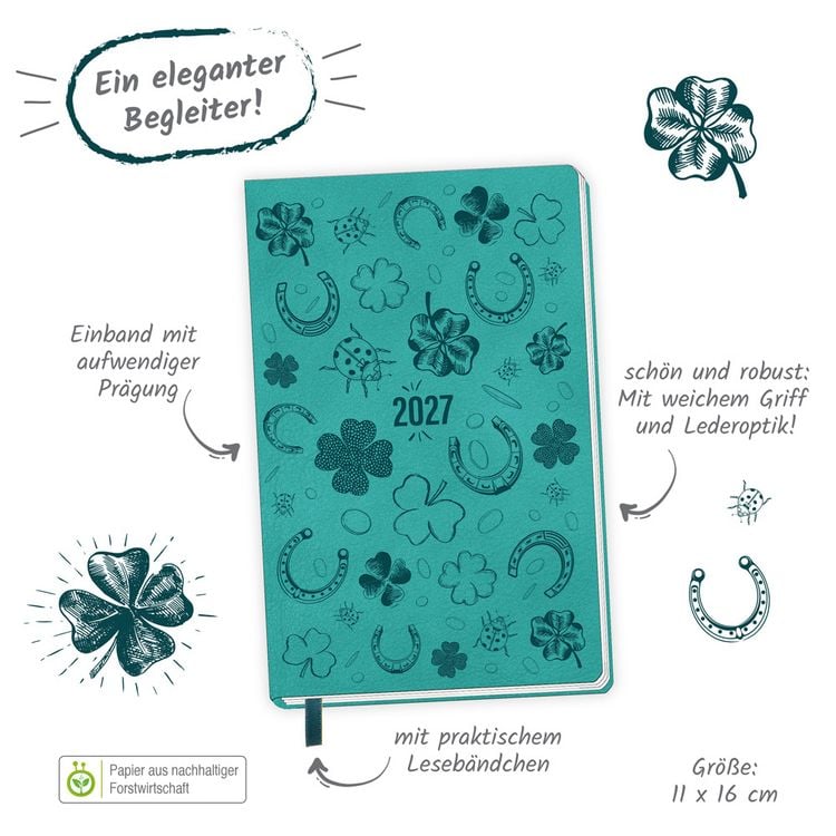 Produktbild: TR&Ouml;TSCH - Taschenkalender A6 Soft Touch Gl&uuml;ck 2027