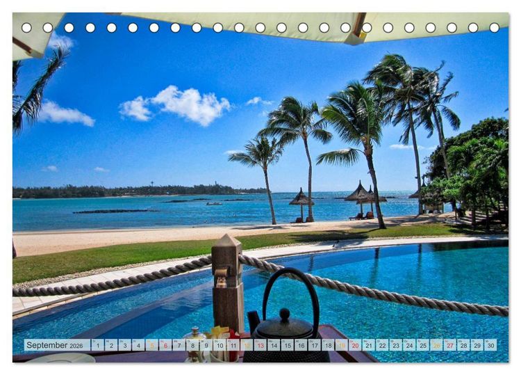 Produktbild: Mauritius - Insel im Indischen Ozean (Tischkalender 2026 DIN A5 quer), CALVENDO Monatskalender