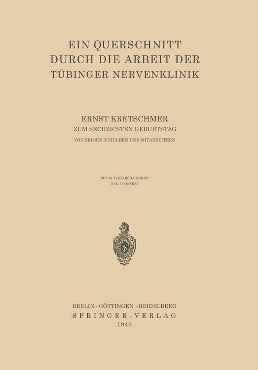 Produktbild: Ein Querschnitt Durch die Arbeit der T&uuml;binger Nervenklinik