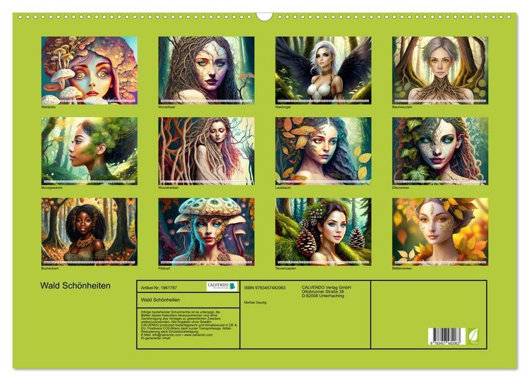 Produktbild: Wald Sch&ouml;nheiten (Wandkalender 2026 DIN A2 quer), CALVENDO Monatskalender