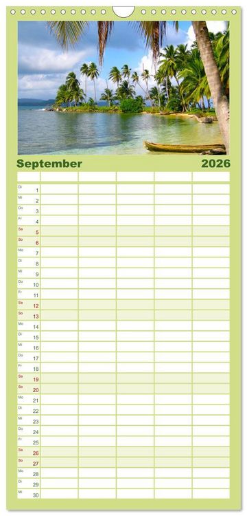 Produktbild: Familienplaner 2026 - Panama - Traumhafte Str&auml;nde und St&auml;dte. mit 5 Spalten (Wandkalender, 21 x 45 cm) CALVENDO