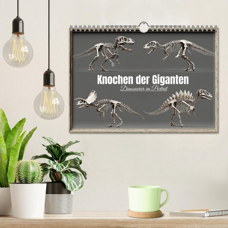 Produktbild: Knochen der Giganten - Dinosaurier im Portr&auml;t (Wandkalender 2026 DIN A4 quer), CALVENDO Monatskalender