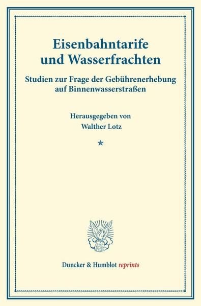 Produktbild: Eisenbahntarife und Wasserfrachten.