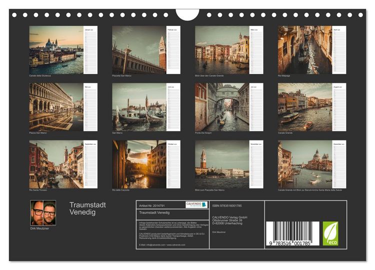 Produktbild: Traumstadt Venedig (Wandkalender 2026 DIN A4 quer), CALVENDO Monatskalender