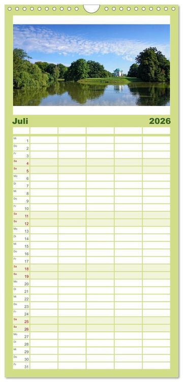 Produktbild: Familienplaner 2026 - Kassel - Natur pur mit 5 Spalten (Wandkalender, 21 x 45 cm) CALVENDO