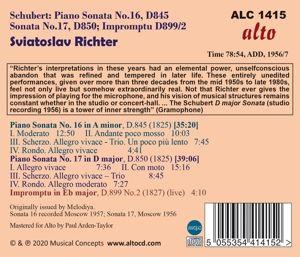 Produktbild: Klaviersonaten 16 & 17/Impromptu D 899/2