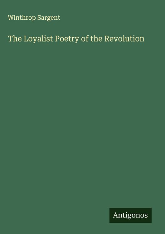 Produktbild: The Loyalist Poetry of the Revolution