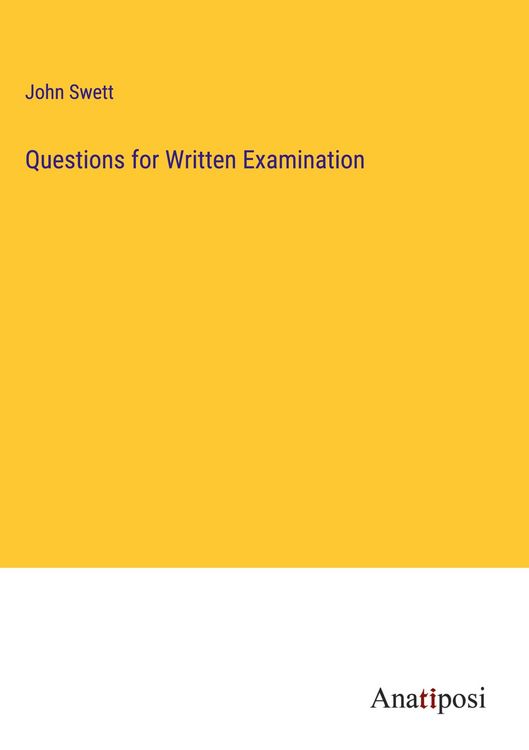 Produktbild: Questions for Written Examination
