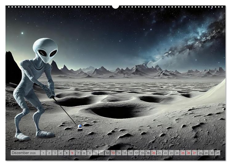 Produktbild: Aliens auf Tour (hochwertiger Premium Wandkalender 2026 DIN A2 quer), Kunstdruck in Hochglanz