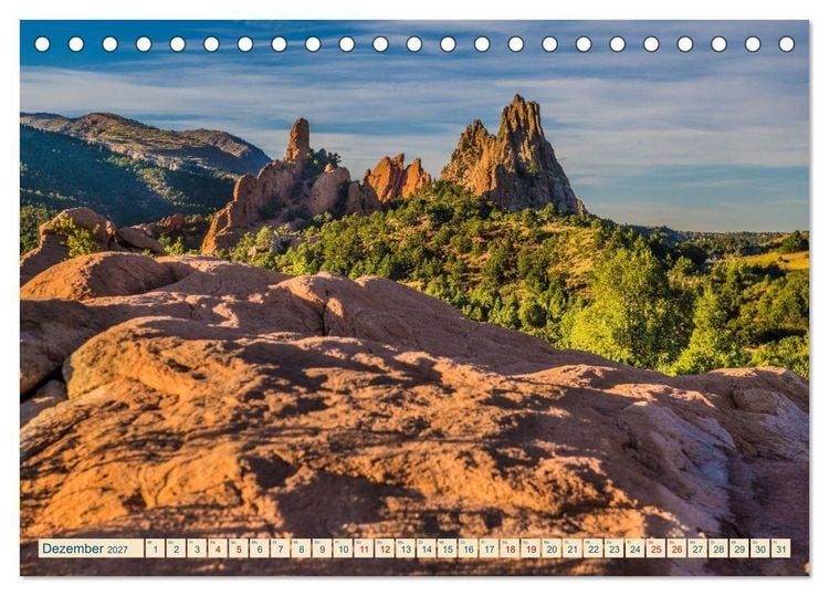 Produktbild: Wyoming, South Dakota Colorado (Tischkalender 2027 DIN A5 quer), CALVENDO Monatskalender