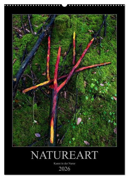 Produktbild: NATUREART - KUNST IN DER NATUR (Wandkalender 2026 DIN A2 hoch), CALVENDO Monatskalender