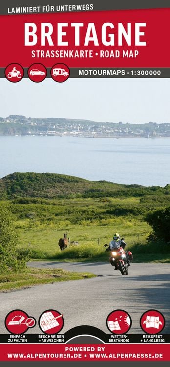 Bild vom Artikel MoTourMaps Bretagne Auto- und Motorradkarte 1:300.000 vom Autor MoTourMedia