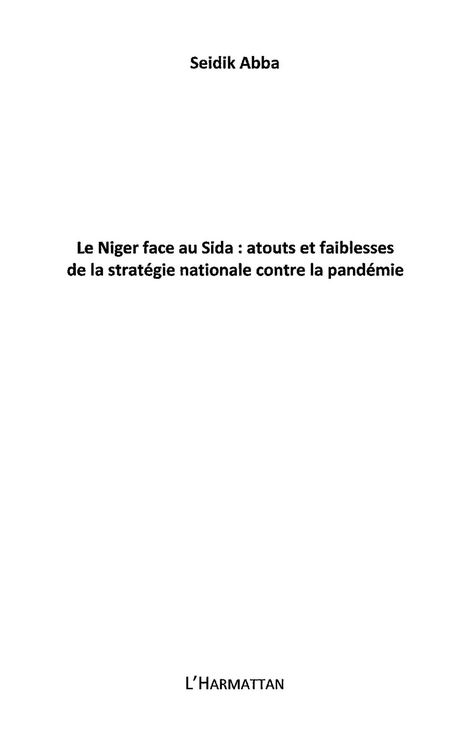 Produktbild: Le niger face au sida: atouts et faiblesses de la strategie