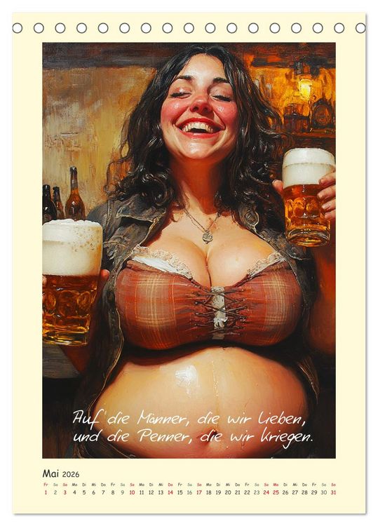 Produktbild: Bier, B&auml;uche, Spr&uuml;che. Spa&szlig; mit Hopfen und Malz (Tischkalender 2026 DIN A5 hoch), CALVENDO Monatskalender