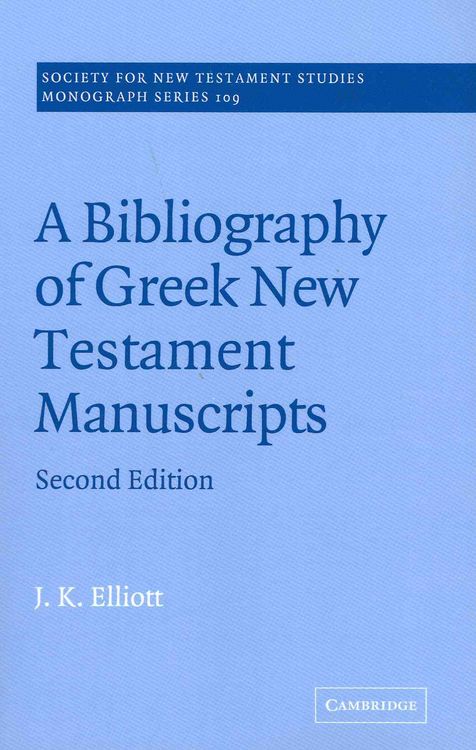 Produktbild: A Bibliography of Greek New Testament Manuscripts