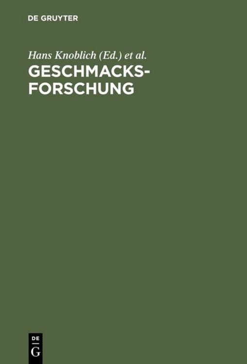Produktbild: Geschmacksforschung