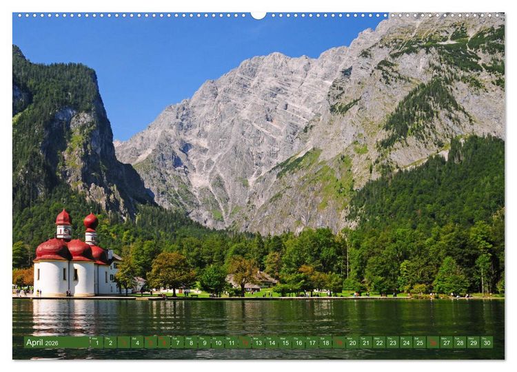 Produktbild: Romantic Places In Bavaria (High Quality Premium Wall Calendar 2026 DIN A2 landscape),CALVENDO 12 Month Wall Calendar