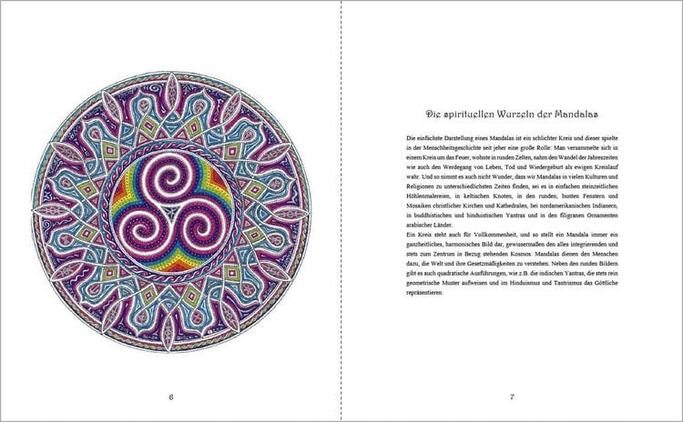 Produktbild: Mandalas für die Seele - handgezeichnete Kunstwerke für mehr Achtsamkeit und Kreativität. Das entspannende Ausmalbuch
