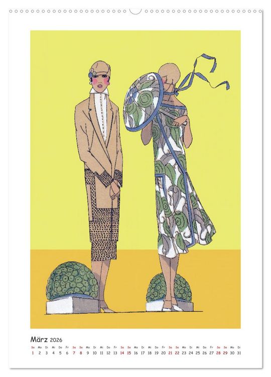 Produktbild: Paris Fashion Art d&eacute;co (hochwertiger Premium Wandkalender 2026 DIN A2 hoch), Kunstdruck in Hochglanz